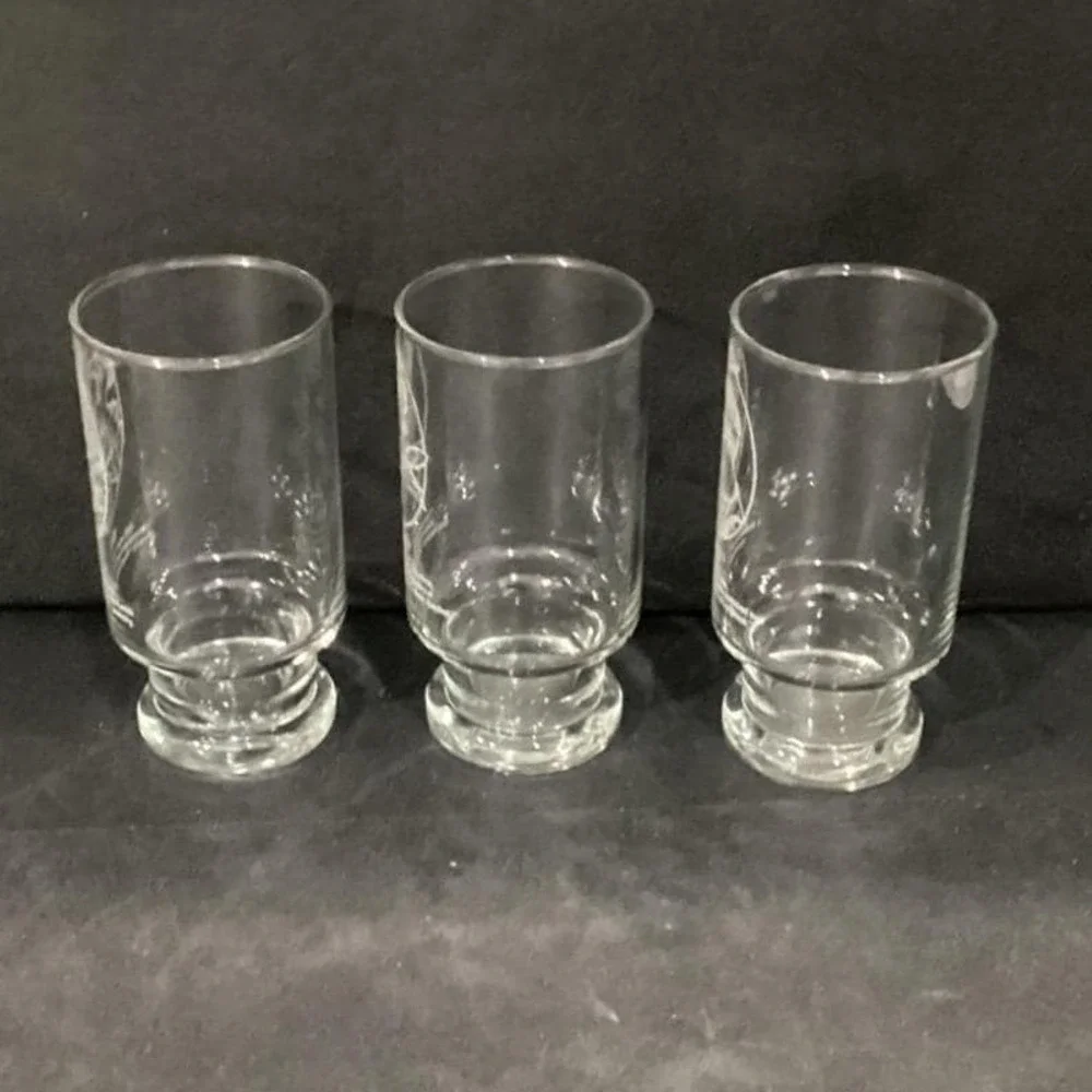 Avon Advertising Tumblers, Set of 3 Vintage Gibson Girl & Flapper Fashion Design